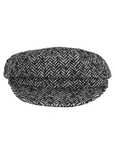 Isabel Marant Tweed Baker Boy Hat In Grey