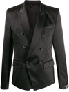 Balmain Double-breasted Blazer In Black