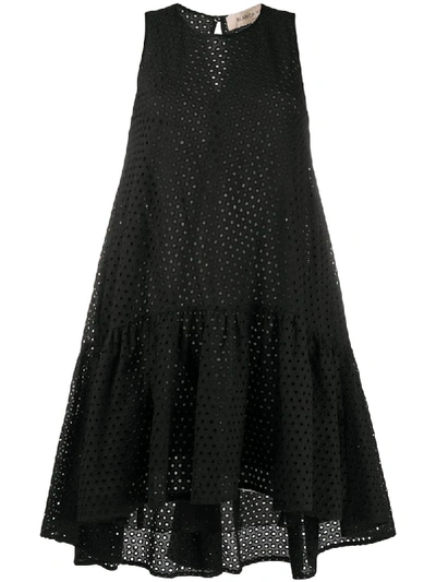 Blanca Vita Sleeveless Flared Mini Dress In Black