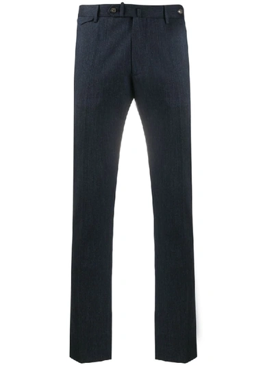 Tagliatore Straight-leg Tailored Trousers In Blue