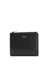 MULBERRY HAMMERED LEATHER WALLET IN BLACK