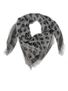 ALEXANDER MCQUEEN ALEXANDER MCQUEEN HOUNDSTOOTH AND SKULLS SCARF