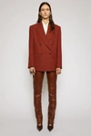 ACNE STUDIOS Double-breasted suit jacket Rust brown