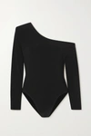 Norma Kamali One-shoulder Stretch-jersey Bodysuit In Black