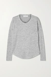 Rag & Bone Hudson Mélange Stretch-jersey Top In Gray