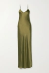 NILI LOTAN CAMI SILK-SATIN GOWN