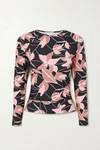 BEACH RIOT UNDERCOVER FLORAL-PRINT RASH GUARD