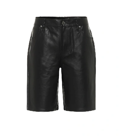 Rta Jami Leather Shorts In Black