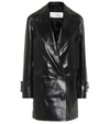 VALENTINO DOUBLE-BREASTED LEATHER COAT,P00488643