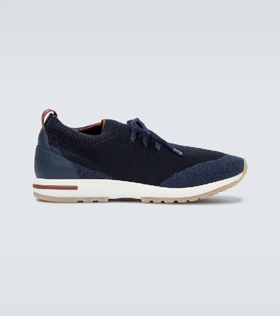 Loro Piana Navy Wish 360 Flexy Walk Trainers In Blue