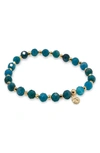 Gorjana Power Gemstone Elastic Bracelet For Inspiration In Inspiration/ Apatite/ Gold