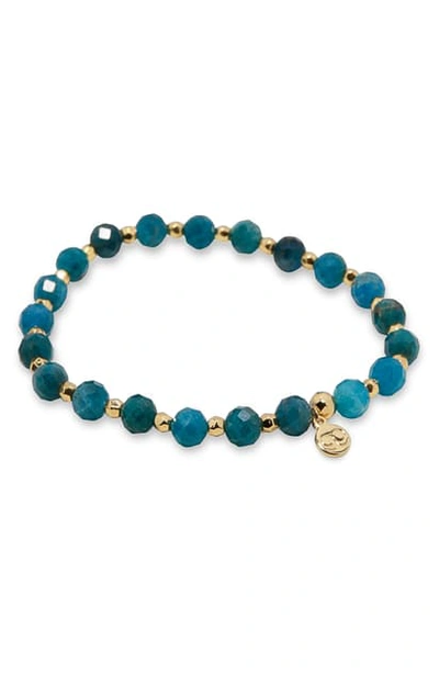 Gorjana Power Gemstone Elastic Bracelet For Inspiration In Inspiration/ Apatite/ Gold
