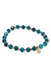 Gorjana Power Gemstone Elastic Bracelet For Inspiration In Inspiration/ Apatite/ Gold