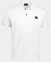 Paul & Shark Organic Cotton Piqué Polo With Iconic Badge In White