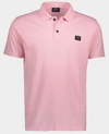 Paul & Shark Organic Cotton Piqué Polo With Iconic Badge In Light Pink