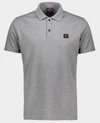 Paul & Shark Organic Cotton Piqué Polo With Iconic Badge In Grey