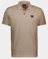 Paul & Shark Organic Cotton Piqué Polo With Iconic Badge In Beige