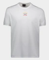 Paul & Shark T-shirt Aus Bio-baumwolle Mit 3 Farben Paul&shark Logo In White