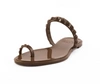 Carmen Sol Maria Flat Sandal In Brown