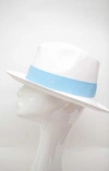 Carmen Sol Dolores Packable Fedora Hat In Baby Blue