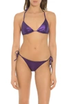 Carmen Sol Triangolo Top In Purple