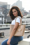 Carmen Sol Seba Stars Mid Tote In Nude