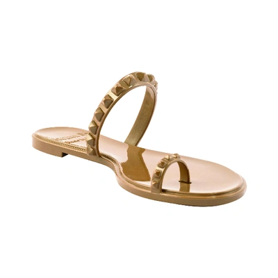 Carmen Sol Maria Flat Jelly Sandals In Nude