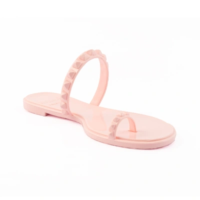 Carmen Sol Maria Flat Jelly Sandals In Baby-pink