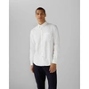 Club Monaco Button-down Collar Striped Cotton Oxford Shirt In White