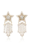 SHOUROUK LUCKY STAR GOLD-TONE, CRYSTAL AND PEARL EARRINGS,771916