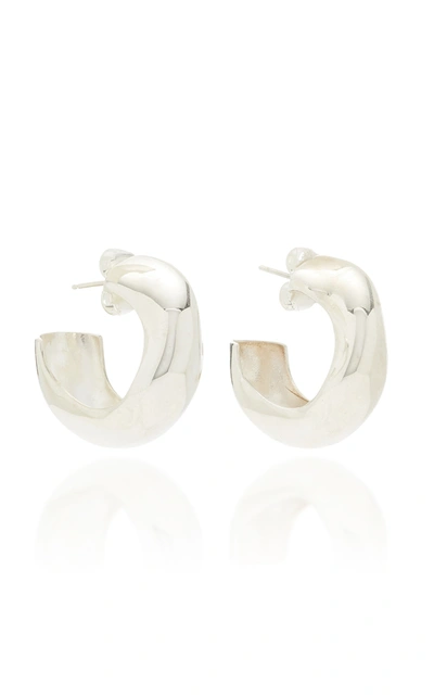 Agmes Women's Celia Medium Sterling Silver Hoop Earrings