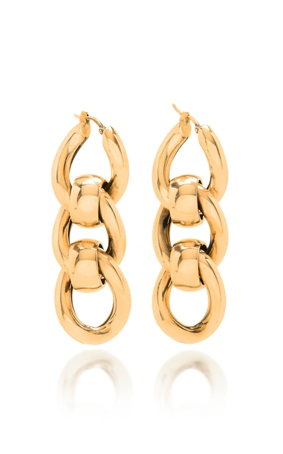 Bottega Veneta Women's Chain Metal Drop Earrings In Gold
