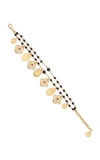 DOLCE & GABBANA GOLD-PLATED AND BEADED BRACELET,821745