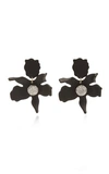 Lele Sadoughi Crystal Clip-on Drop Earrings In Black
