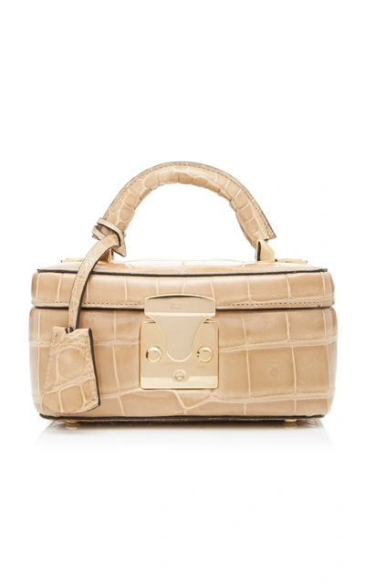 Stalvey Exclusive Alligator Beauty Case In Neutral