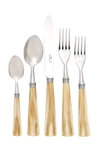 ALAIN SAINT-JOANIS TONIA STAINLESS STEEL AND HORN SILVERWARE SET,705322