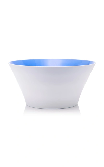 Nason Moretti Lidia Large Glass Bowl In Blue,brown