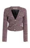 ALESSANDRA RICH SEQUINED TWEED CROPPED JACKET,822231