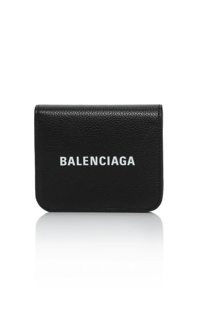 Balenciaga Printed Textured-leather Wallet In Black