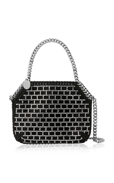 Stella Mccartney Embellished Faux Leather Tote In Black