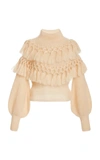 ZIMMERMANN WOMEN'S LADYBEETLE TASSEL-TRIMMED MOHAIR-SILK SWEATER,814991