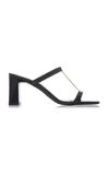BY FAR CHLOE CHAIN-DETAILED LEATHER SANDALS,824103