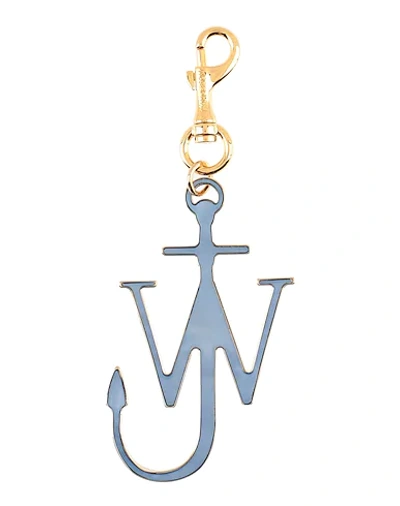 Jw Anderson Jwa Anchor Logo Key Ring In Ice Blue