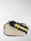 Marc Jacobs The Snapshot Small Ecru Leather Cross-body Bag In Neutrals