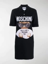 MOSCHINO GRAPHIC LOGO PRINT POLO DRESS,15592896