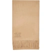 Max Mara Camel-coloured Cashmere Scarf With Fringes In Cammello