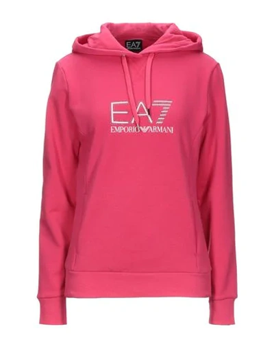 Ea7 Hooded Sweatshirt In Pink
