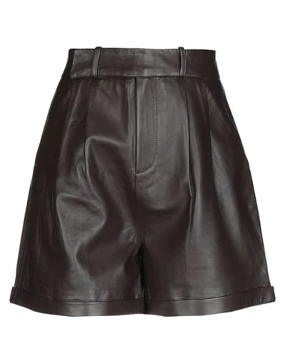 Equipment Leather Pant In Dark Brown