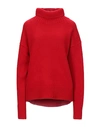 Rag & Bone Lunet Turtleneck Lambswool Sweater In Red