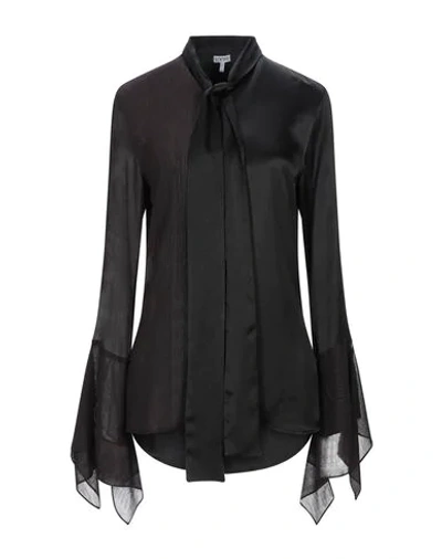 Loewe Woman Shirt Black Size 4 Viscose